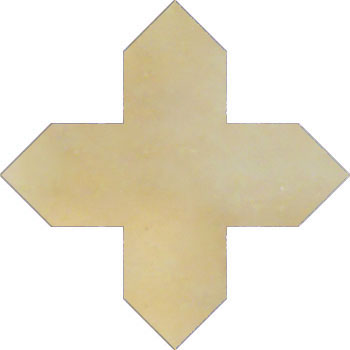 Mosaic House Moroccan tile Alice Cross 11 Beige  solid hand painted 